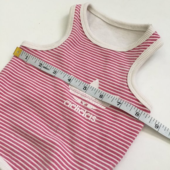 Dog Clothes Vintage Style Red/White Striped Tank Size Medium - Picture 4 of 7